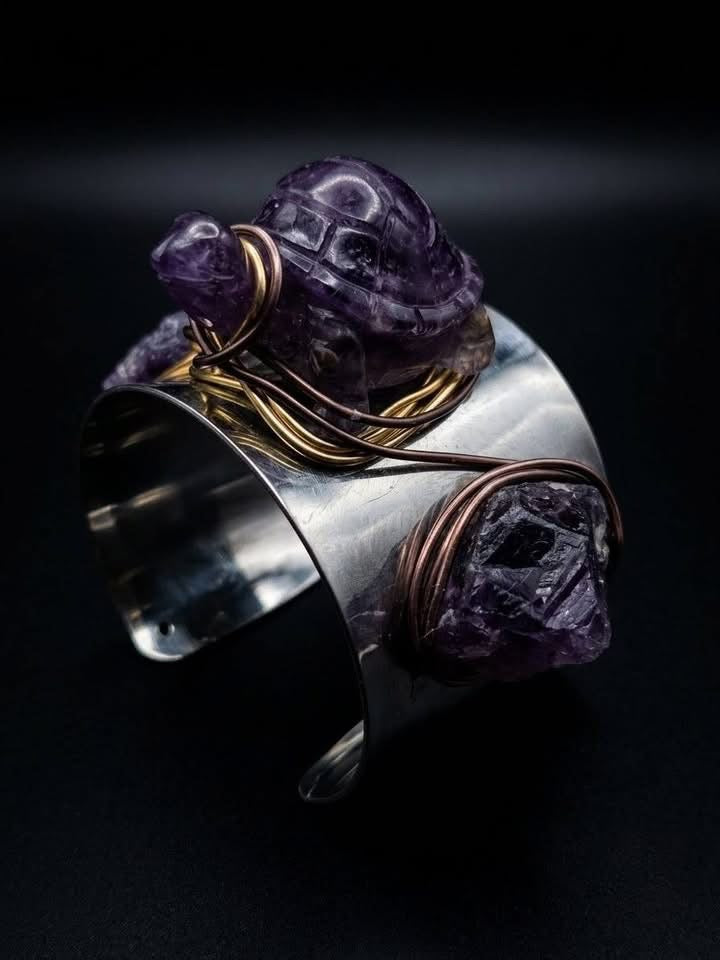 Tinglar Amethyst Turtle Cuff
