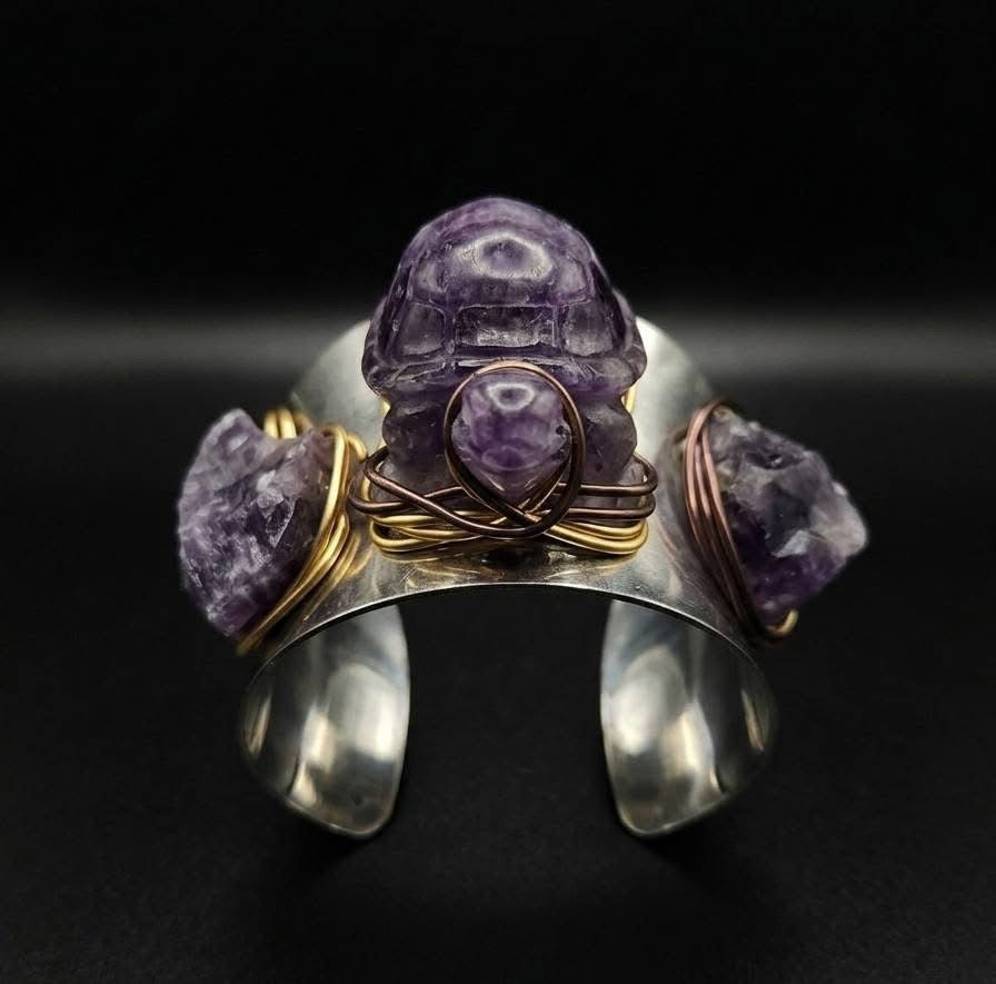 Tinglar Amethyst Turtle Cuff