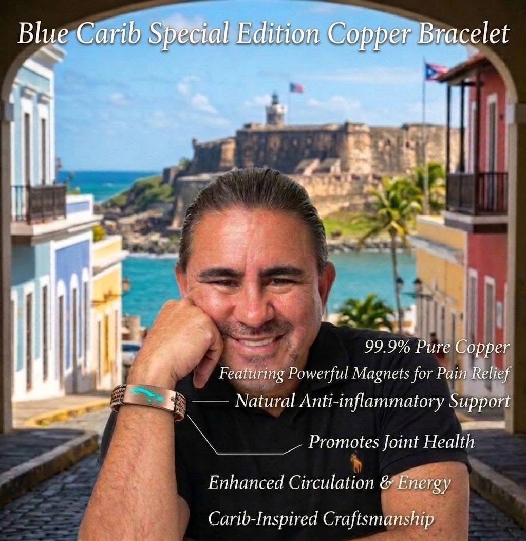 “Blue Carib” Special Edition Copper Bracelet.